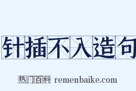 针插不入造句是什么意思的图片